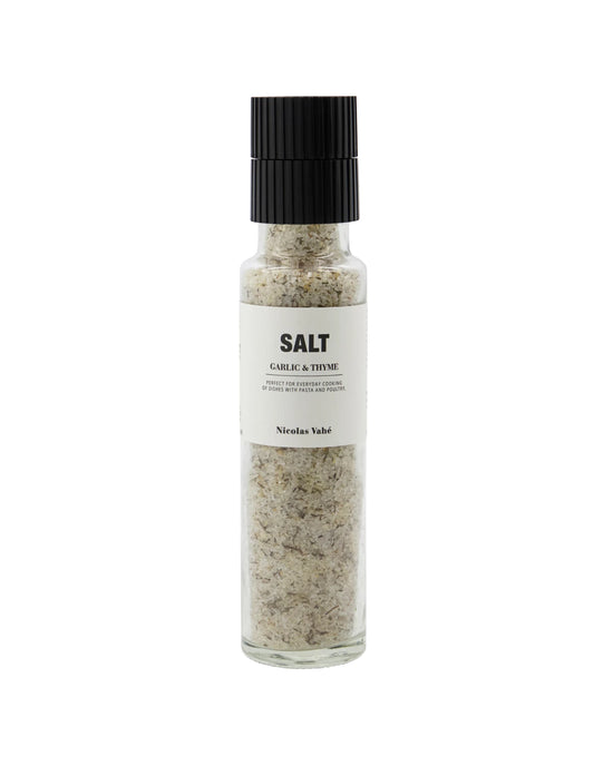 Salz, Knoblauch und Thymian