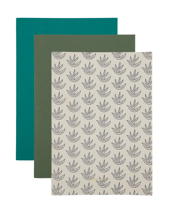 Notesbog, HDDraw, White/Turqouise/Green