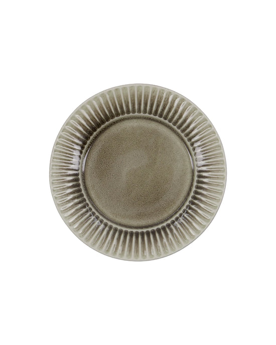 Lunch plate, HDPleat, Grey, Brown