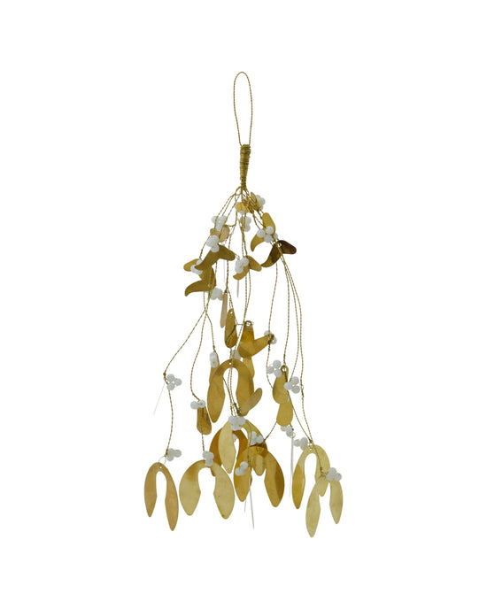 Christmas ornament, HDMistletoe, Brass finish