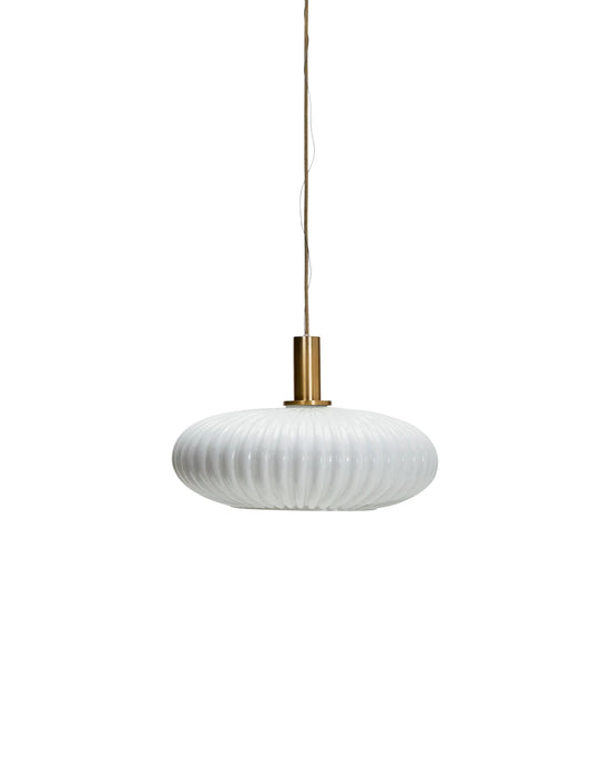 Lampe, HDFort, Antik messingfinish;Råhvid