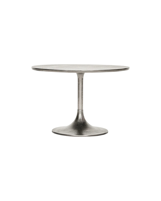 Side table, HDPan, Silver finish