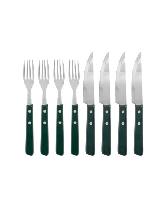 Steak knife & fork set, NVTool, Green