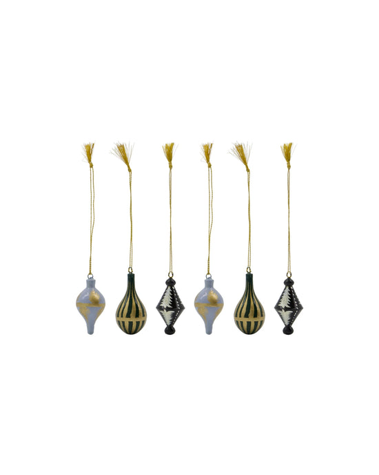 Weihnachtsschmuck, HDStero, Schwarz, Weiß, Gold, Blau, Grün