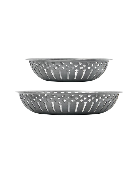 Bread basket, NVServ, Antique silver finish