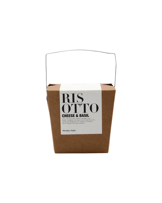 Risotto, Käse und Basilikum