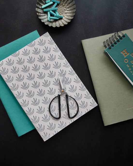 Notesbog, HDDraw, White/Turqouise/Green