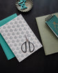 Notebook, HDDraw, White, Turquoise, Green