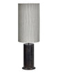 Gulvlampe, HDRafi base with HDShade, Antique brown base / Off-white w. black stripes shade