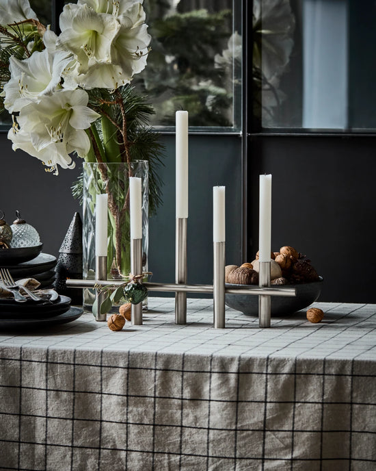 Kerzenständer, HDMaxi45, Antik-Silber