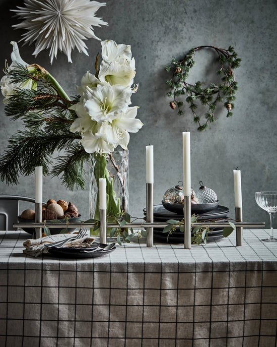 Kerzenständer, HDMaxi80, Antik-Silber