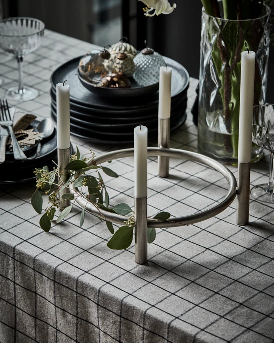 Kerzenständer, HDMaxi, Advent, Antik-Silber