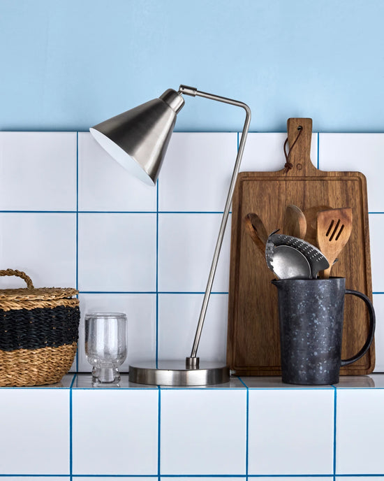 Bordlampe, HDGame, Børstet sølvfinish
