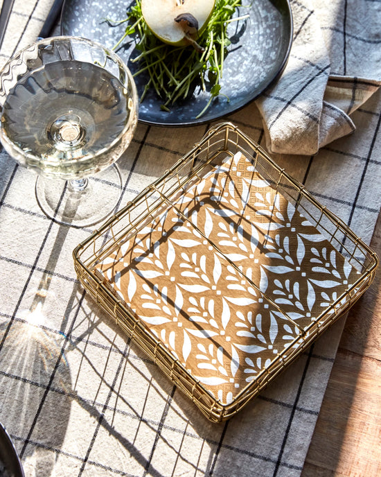 Napkin basket, HDBring, Golden