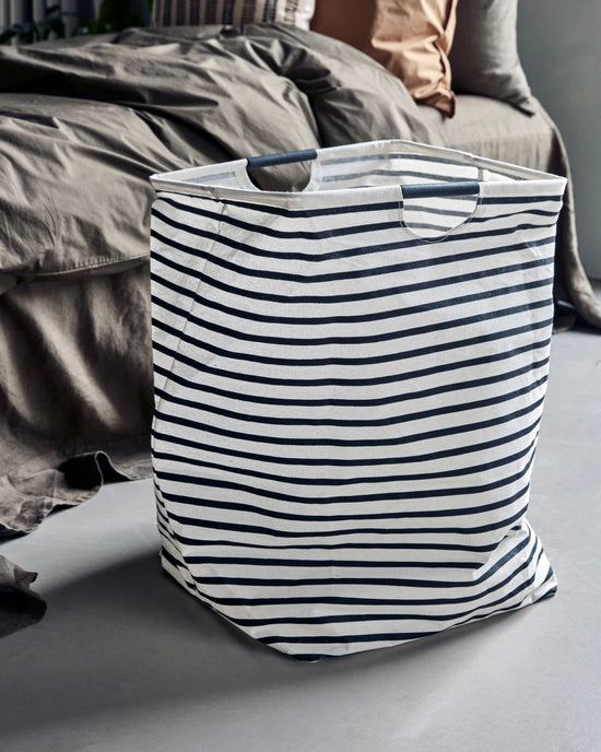 Vasketøjspose, HDstripes, Sort/Hvid