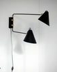 Wandleuchte, Club Double, Schwarz