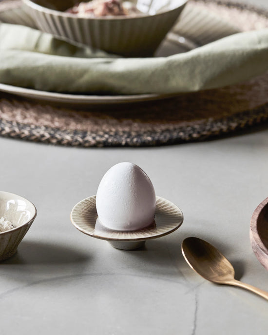 Egg cup, HDPleat, Grey, Brown