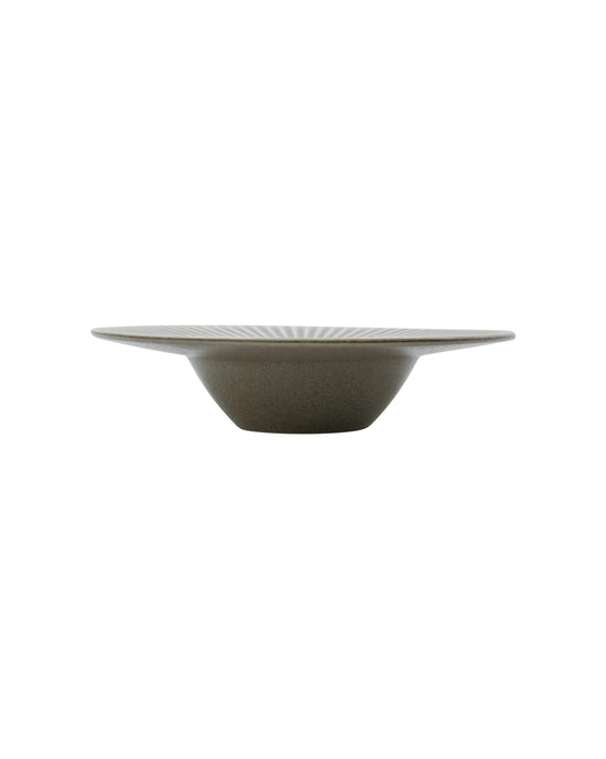 Pasta plate, HDPleat, Grey, Brown