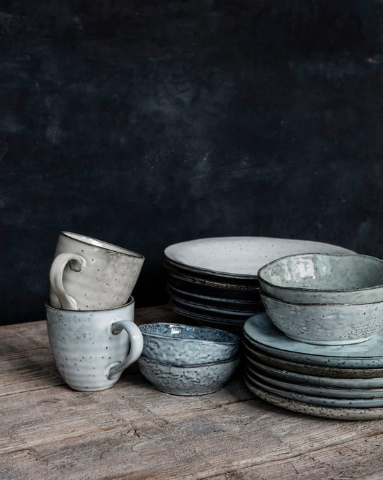 Schüssel, Rustic, Grau/Blau