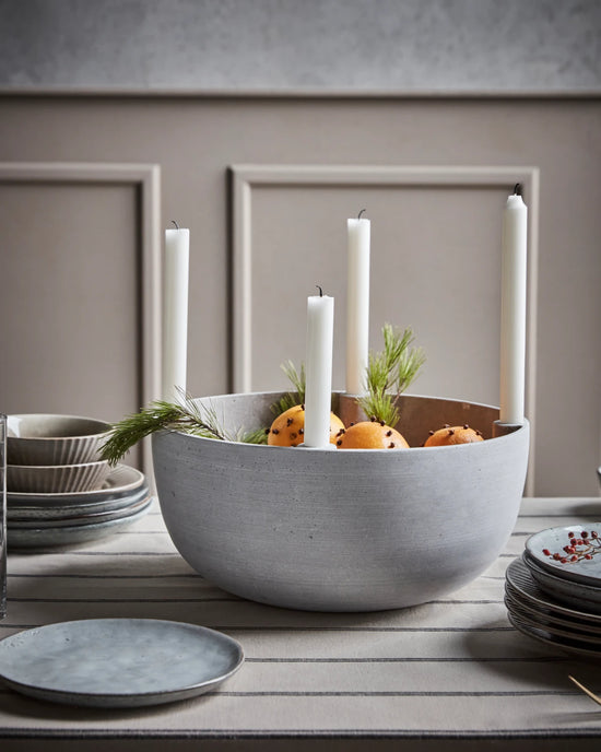 Kerzenständer, HDMarb, Grau