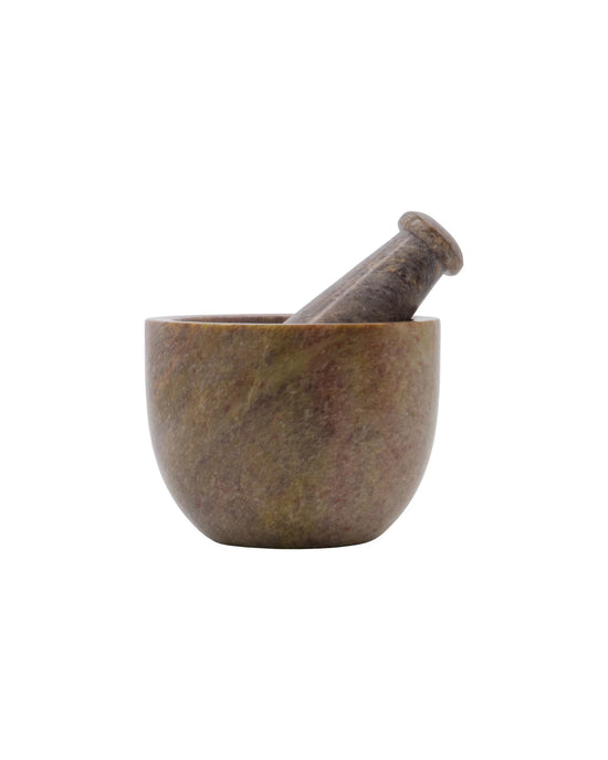 Mortar w. pestle, HDArb, Brown