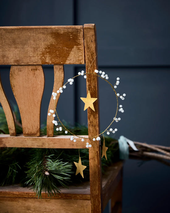 Weihnachtsschmuck, HDStar Ring, Weiß;Messing