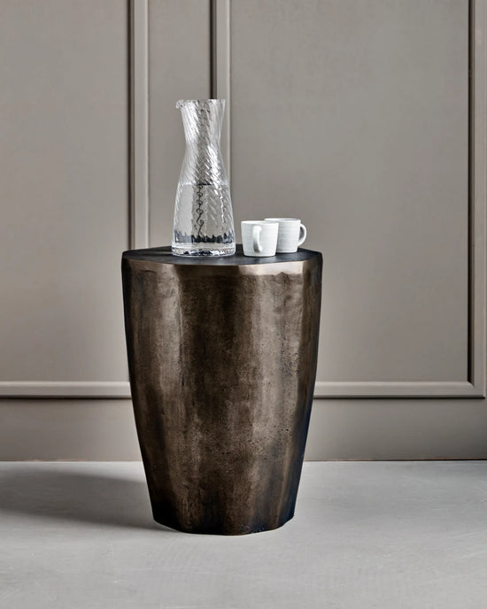 Side table, HDMeta, Antique brass finish