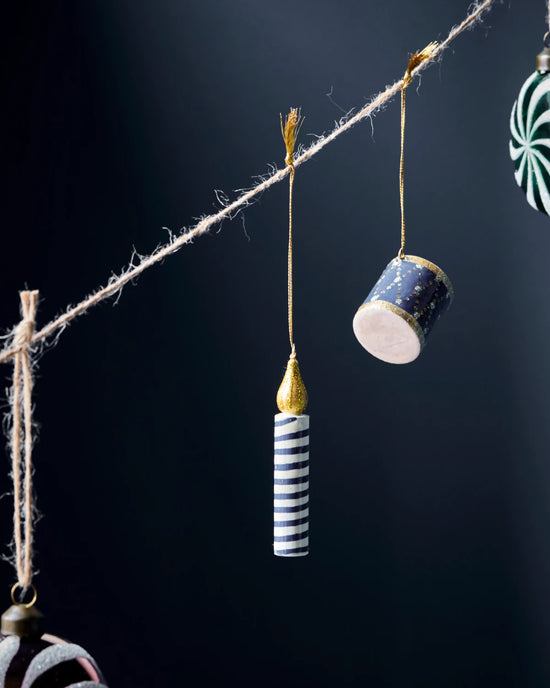 Weihnachtsschmuck, HDCandle, Grün, Rose, Blau