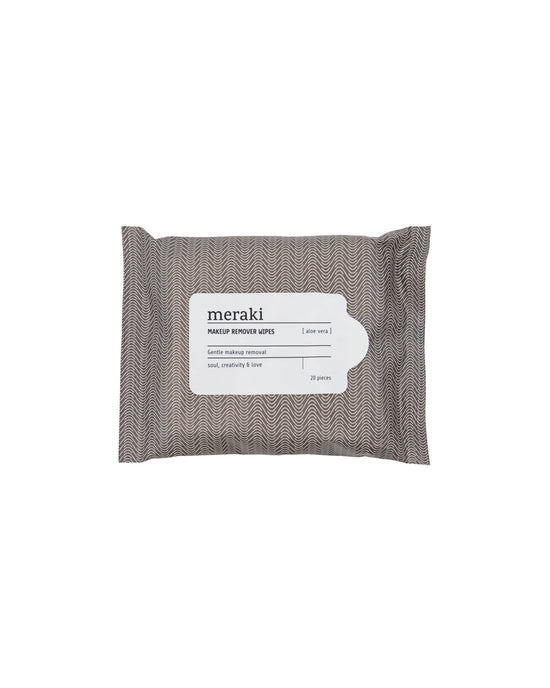 Makeup remover wipes, Aloe vera, Varm grå/Hvid