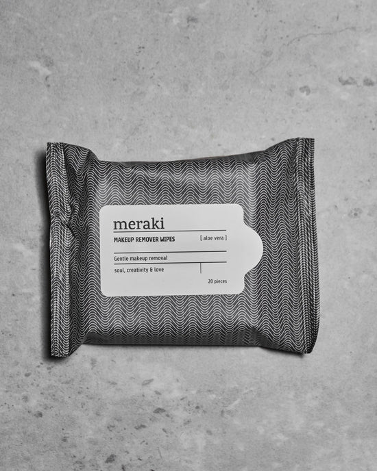 Makeup remover wipes, Aloe vera, Varm grå/Hvid