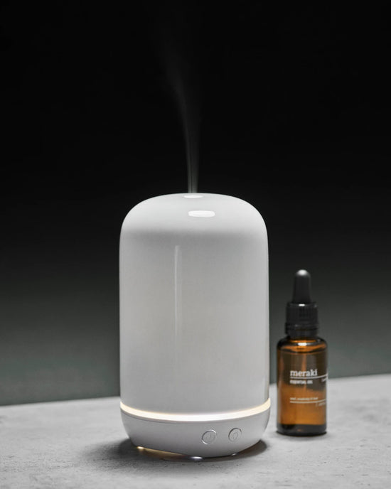 Diffuser til æteriske olier, MKVitalba, Ceramic, Hvid