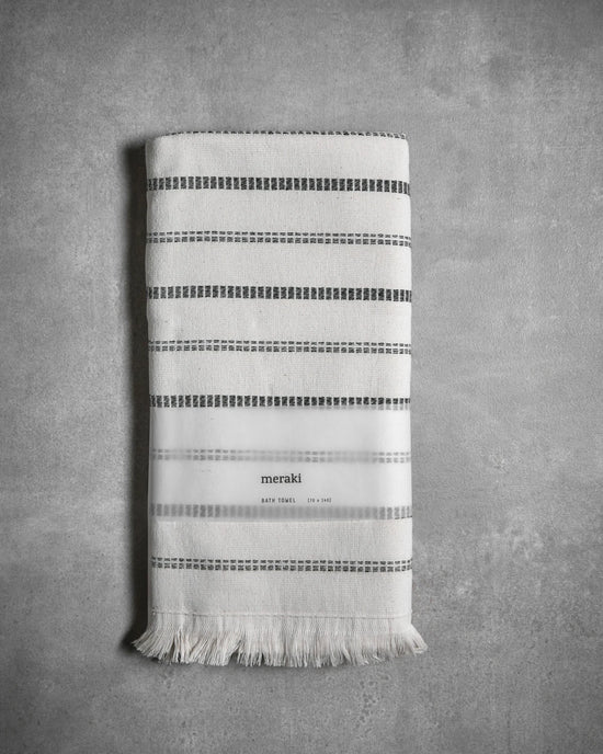 Towel, MKTrue, Off-white, Black