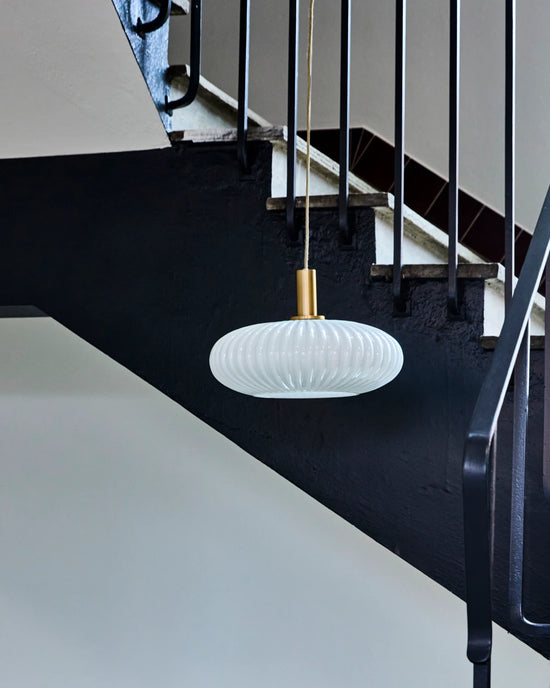 Lampe, HDFort, Antik messingfinish;Råhvid