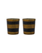 Tealight holder, HDStripe, Brown, Black