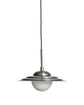 Lampe, HDCoin, Børstet sølvfinish;Mat hvid