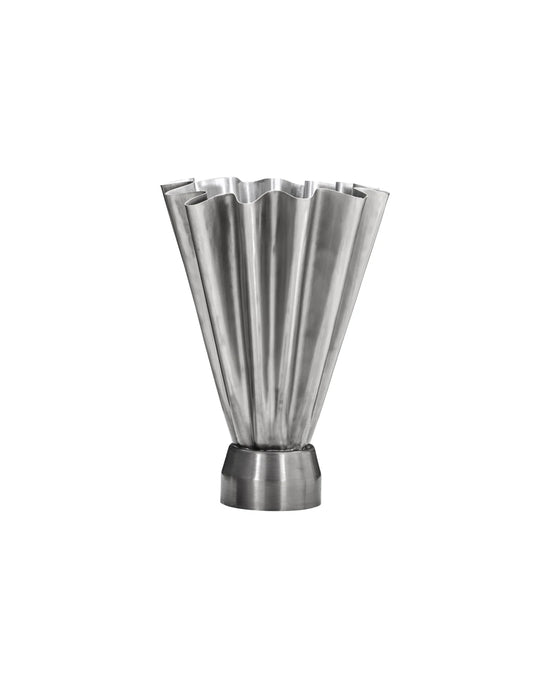 Vase, HDFlood, Børstet sølvfinish