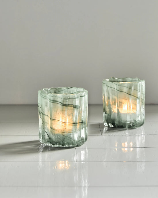 Tealight holder, HDCurl, Green