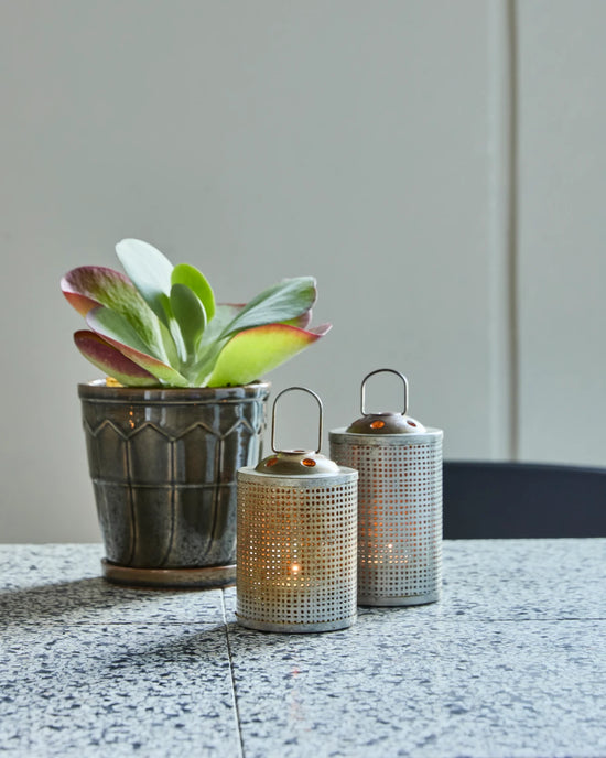 Tealight holder, HDMeta, Antique brass finish