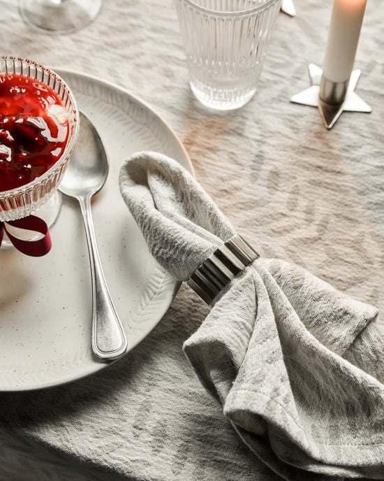Serviettenringe, HDNello, Silber-Finish