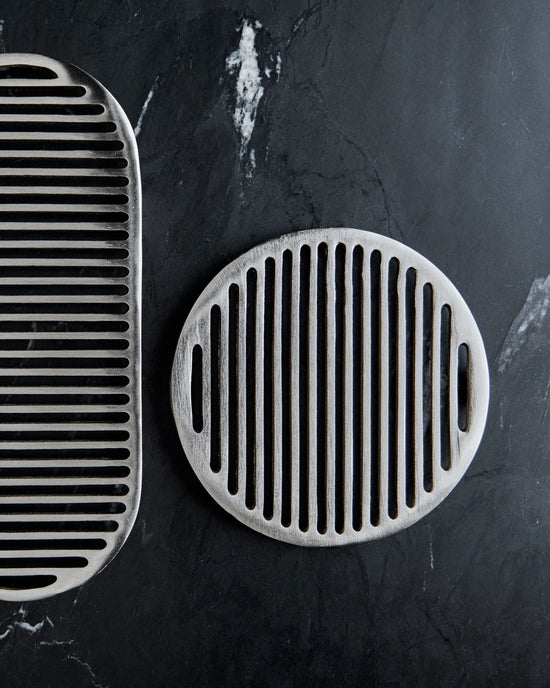 Bordskåner, HDEsme, Brushed silver finish
