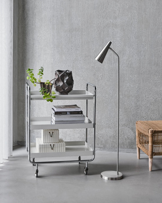 Gulvlampe, HDPrecise, Silver finish