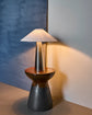 Bordlampe, HDSoffi, Brushed silver, Off-white