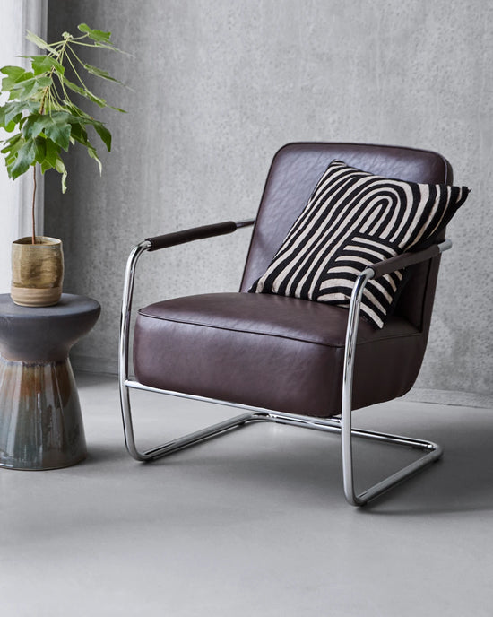 Loungestol, HDComma, Mulberry, Chrome