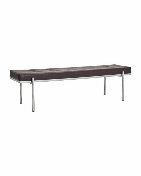Bænk, HDLao, Mulberry, Chrome finish
