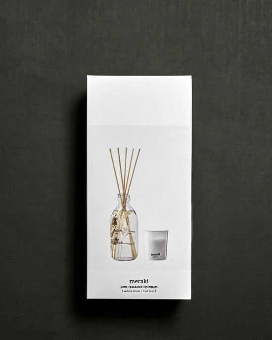 Gift box, Verbena Drizzle diffuser + Fresh Linen, Home fragrance essentials, 240|60 ml|g