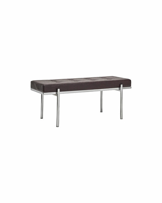 Bænk, HDLao, Mulberry, Chrome finish