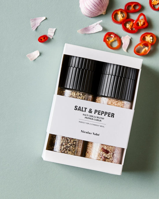 Gift box, Salt chilli + pepper, garlic, 115|65 g|g
