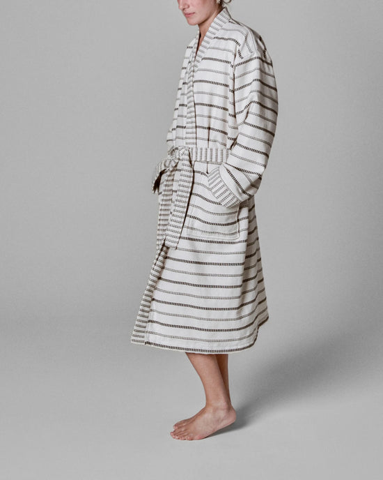 Bath robe, MKTrue S/M, Off-white, Black